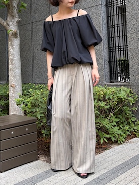 「CLEIO（クレイオ）のアイテム」を使った、宇野さん（レディース・164cm）の夏コーディネート