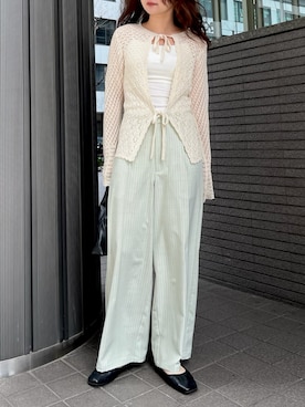 「&g'aime（アンジェム）のアイテム」を使った、宇野さん（レディース・162cm）の春コーディネート