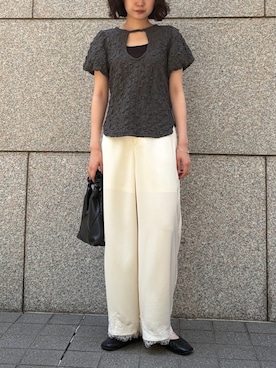 「CLEIO（クレイオ）のアイテム」を使った、宇野さん（レディース・164cm）の夏コーディネート