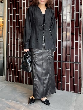 「&g'aime（アンジェム）のアイテム」を使った、宇野さん（レディース・162cm）の春コーディネート