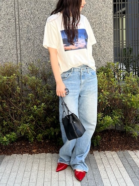 「nomnom（ノムノム）のアイテム」を使った、宇野さん（レディース・162cm）の夏コーディネート