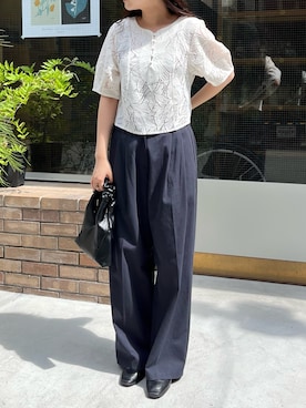「CLEIO（クレイオ）のアイテム」を使った、宇野さん（レディース・162cm）の夏コーディネート
