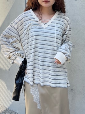 「CLEIO（クレイオ）のアイテム」を使った、宇野さん（レディース・162cm）の春コーディネート