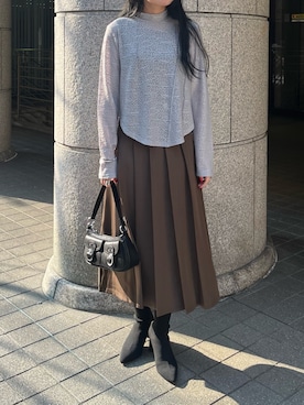 「CLEIO（クレイオ）のアイテム」を使った、宇野さん（レディース・162cm）の春コーディネート