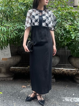 「アイテム（ドレス）」を使った、宇野さん（レディース・162cm）の秋コーディネート