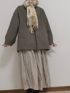 「アイテム（ノーカラーコート）」を使った、つばめさん（レディース・150cm）の秋コーディネート