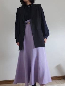 「アイテム（ベスト）」を使った、つばめさん（レディース・150cm・20代）の秋コーディネート