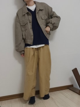 「アイテム（チノパンツ）」を使った、つばめさん（レディース・150cm・20代）の秋コーディネート