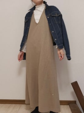 「アイテム（デニムジャケット）」を使った、つばめさん（レディース・150cm・20代）の秋コーディネート