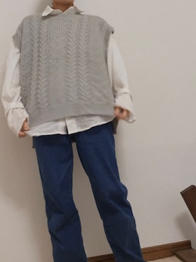 「アイテム（ベスト）」を使った、つばめさん（レディース・150cm）の秋コーディネート