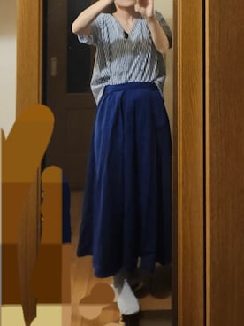 「ブルーコーデ」｜つばめさん（レディース・150cm）の夏コーディネート
