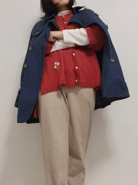 「アイテム（デニムジャケット）」を使った、つばめさん（レディース・150cm・20代）の秋コーディネート