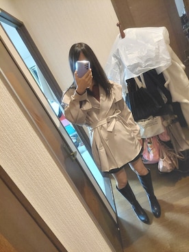 「GRL（グレイル）のアイテム（トレンチコート）」を使った、sugashikao14sukiさん（レディース・159cm）の秋コーディネート