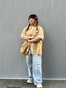 「Reebok（リーボック）のアイテム（スニーカー、ベージュ系）」を使った、yuzuhi0322さん（レディース・151cm）の秋コーディネート