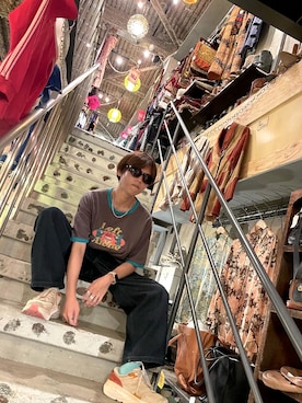 「LiNoH（リノー）のアイテム（アクセサリー）」を使った、mixoleさん（メンズ・172cm）の秋コーディネート