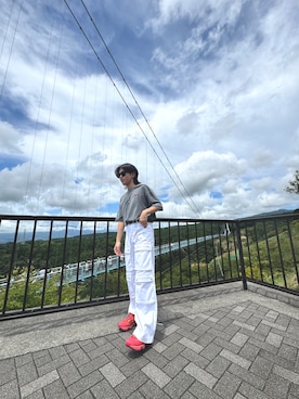 「Hender Scheme（エンダースキーマ）のアイテム（ベルト）」を使った、mixoleさん（メンズ・171cm）の夏コーディネート