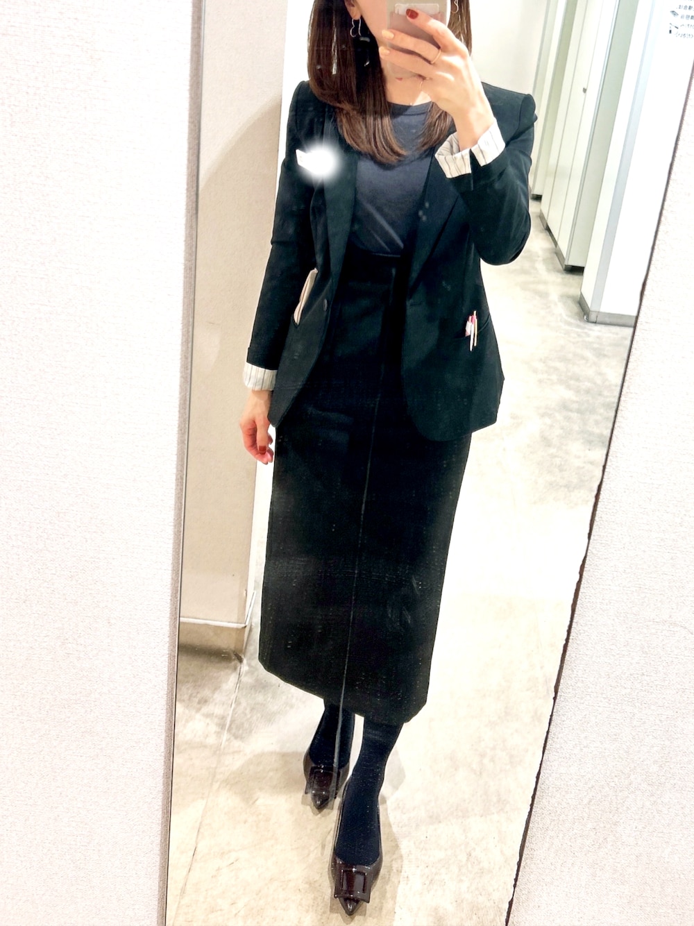 「OHGAのOHGA フラットパンプス（バレエシューズ、ブラウン系）」を使った、yuriiiipさん（レディース・157cm）の冬コーディネートの1枚目の写真