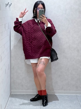 「アイテム（ドレスシューズ）」を使った、名無さん（レディース・160cm）の秋コーディネート