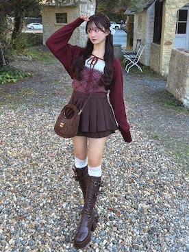 「アイテム（カーディガン/ボレロ）」を使った、あかちゃす🍎あざとお洋服さん（レディース・153cm）の秋コーディネート