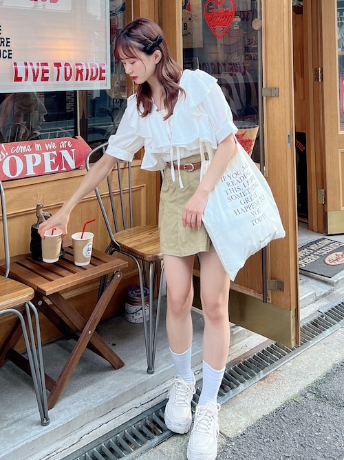 【楽天カード分割】 あかちゃす🍎あざとお洋服｜GRLのカーディガン/ボレロを使った トレーナー/スウェット