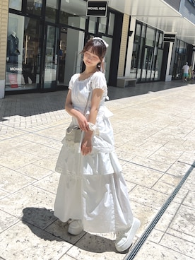 「アイテム（シュシュ）」を使った、あかちゃす🍎あざとお洋服さん（レディース・153cm）の夏コーディネート
