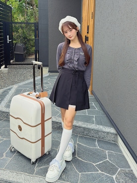 「アイテム（ハンチング/ベレー帽）」を使った、あかちゃす🍎あざとお洋服さん（レディース・153cm）の秋コーディネート