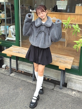 「ファーコート」｜あかちゃす🍎あざとお洋服さん（レディース・153cm）の秋コーディネート