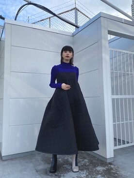 UN3D.(アンスリード)の「CIRCLE QUILTING VOLUME OP(ワンピース ...