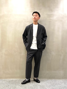 「パーソナルカラー_SPRING」｜「アイテム（ジャケット/アウター）」を使った、中村（nakamura）さん（メンズ・180cm）の春コーディネート