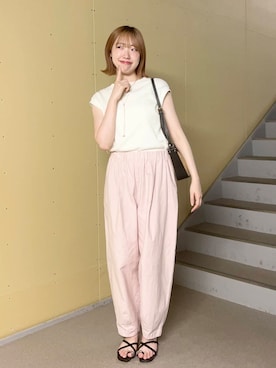 「MARCO BIANCHINI（マルコビアンチーニ）のアイテム」を使った、ひなさん（レディース・161cm）の夏コーディネート