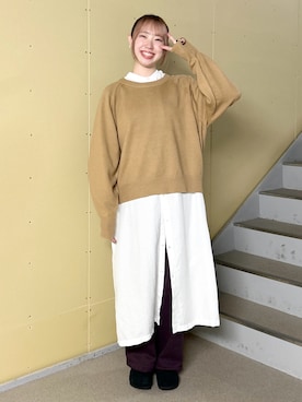 「FORK&SPOON（フォークアンドスプーン）のアイテム（ワンピース）」を使った、ひなさん（レディース・161cm）の秋コーディネート