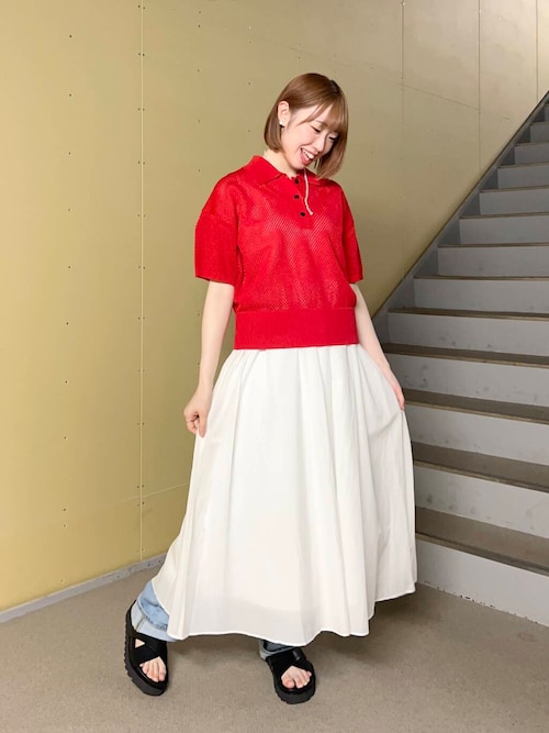 FORK＆SPOON　メッシュパターンニットポロシャツ URBAN RESEARCH DOORS｜FORK&SPOON メッシュパターンニット