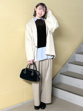 「MARCO BIANCHINI（マルコビアンチーニ）のアイテム」を使った、ひなさん（レディース・161cm）の秋コーディネート