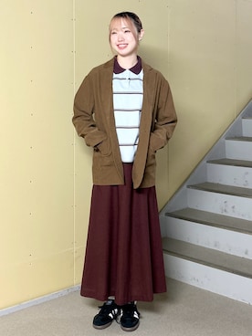 「FORK&SPOON」｜「アイテム（その他アウター）」を使った、ひなさん（レディース・161cm）の秋コーディネート