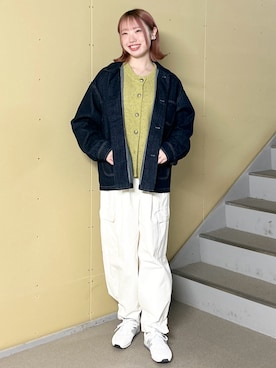 「かぐれ（カグレ）のユーティリティーイージーパンツ（その他パンツ）」を使った、ひなさん（レディース・161cm）の秋コーディネート