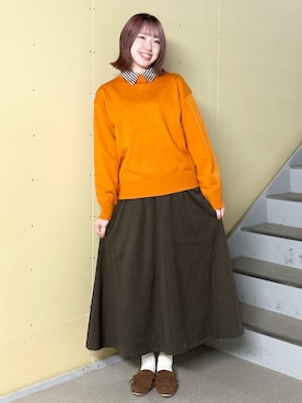 「完声BOTTOM」｜ひなさん（レディース・161cm）の秋コーディネート