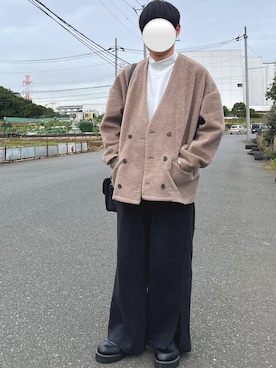 「アイテム（ノーカラージャケット）」を使った、いつきさん（メンズ・164cm・20代）の秋コーディネート