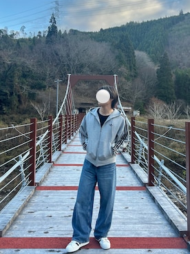 「アイテム（デニムパンツ）」を使った、cocoro55637さん（メンズ・169cm・10代）の冬コーディネート