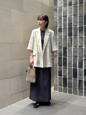 「LAPUIS（ラピュイ）のアイテム」を使った、umemuraさん（レディース・158cm）の春コーディネート