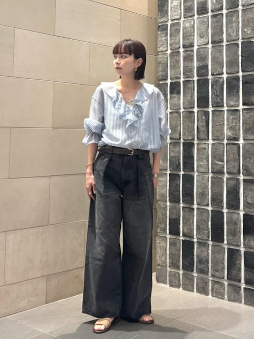 セール】フロントタック デニムパンツ（デニムパンツ