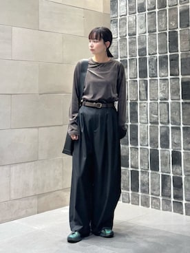 「骨格ナチュラル」｜umemuraさん（レディース・158cm）の冬コーディネート