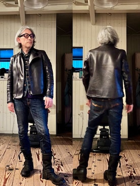 「ATTACHMENT（アタッチメント）のアイテム」を使った、86yamaさん（メンズ・172cm）の秋コーディネート