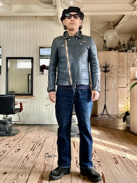 「WAREHOUSE（ウエアハウス）のアイテム」を使った、86yamaさん（メンズ・172cm）の春コーディネート