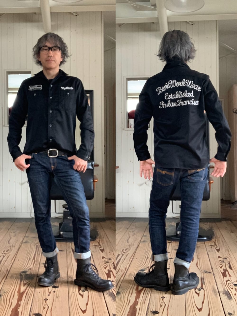 DIRK BIKKEMBERGSのブーツを使った人気ファッション DIRK BIKKEMBERGSのブーツを使った人気ファッション