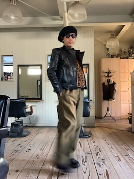 「Ray-Ban（レイバン）のアイテム」を使った、86yamaさん（メンズ・172cm）の冬コーディネート