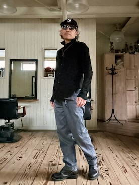 「CHROME HEARTS（クロムハーツ）のアイテム（アクセサリー）」を使った、86yamaさん（メンズ・172cm）の春コーディネート