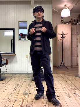 「Lee（リー）のアイテム（デニムジャケット）」を使った、86yamaさん（メンズ・172cm）の春コーディネート