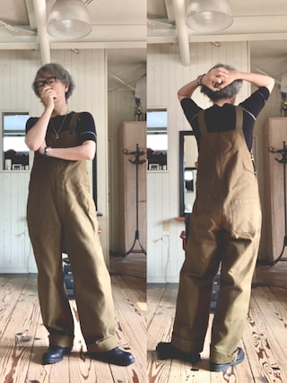 BLACK SIGN/ブラックサイン Military Cord Deck Overalls BSFP