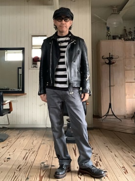 「EFFECTOR（エフェクター）のアイテム」を使った、86yamaさん（メンズ・172cm）の春コーディネート