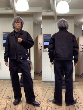 「アイテム（スタジャン）」を使った、86yamaさん（メンズ・172cm）の秋コーディネート